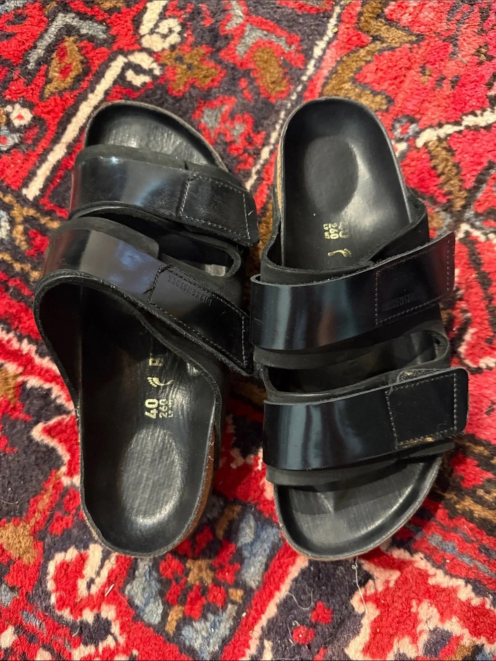Birkenstock Uji Nubuck Black Patent